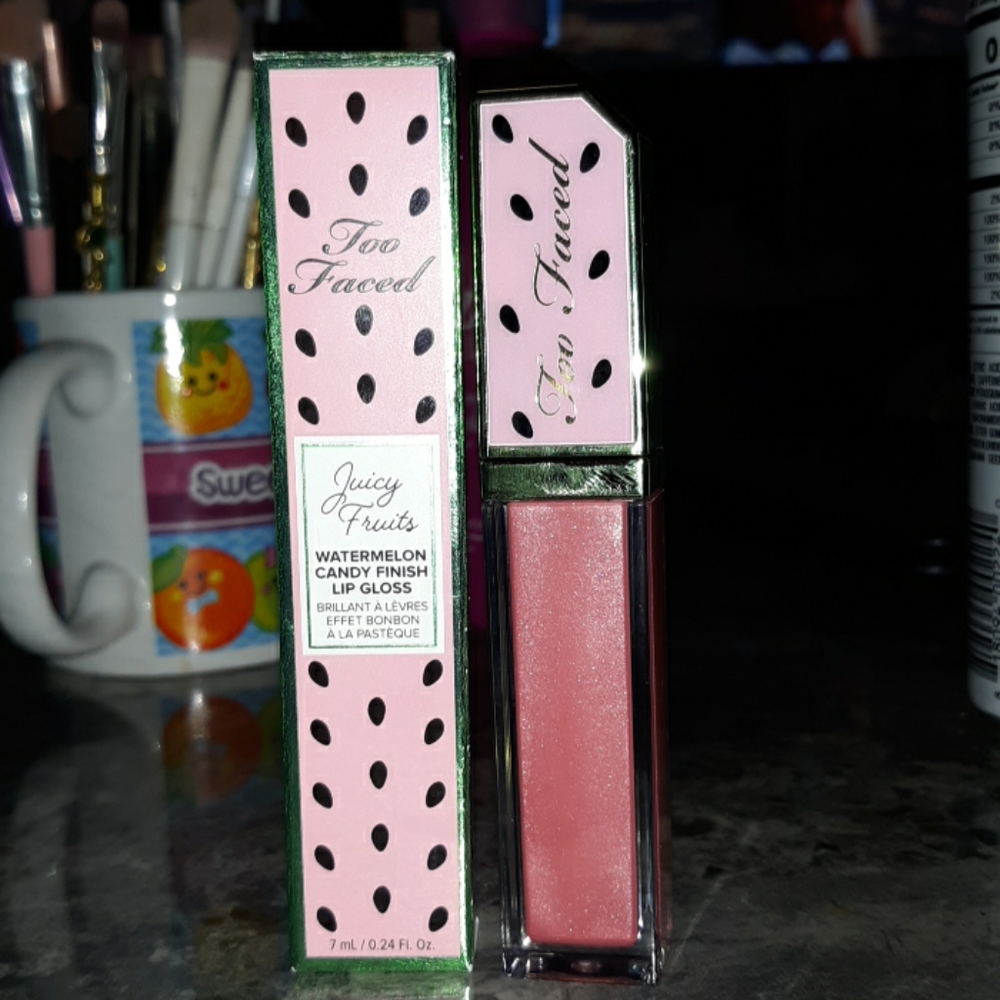 Too Faced Watermelon Candy Finish Lip Gloss